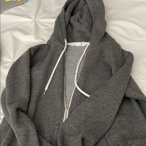 dark grey zip up hoodie!
